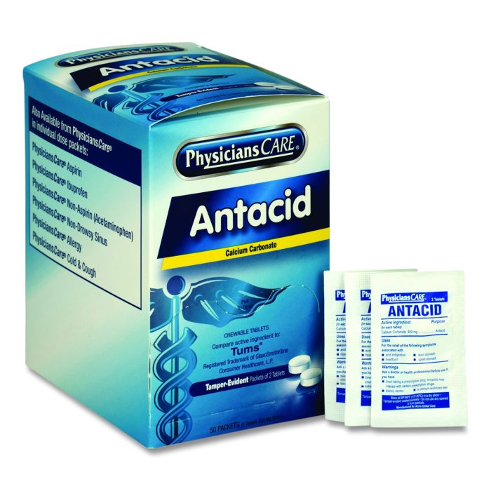 733171 Antacid Calcium Carbonate Medication, Two-Pack, 50 Packs/box - Image 1