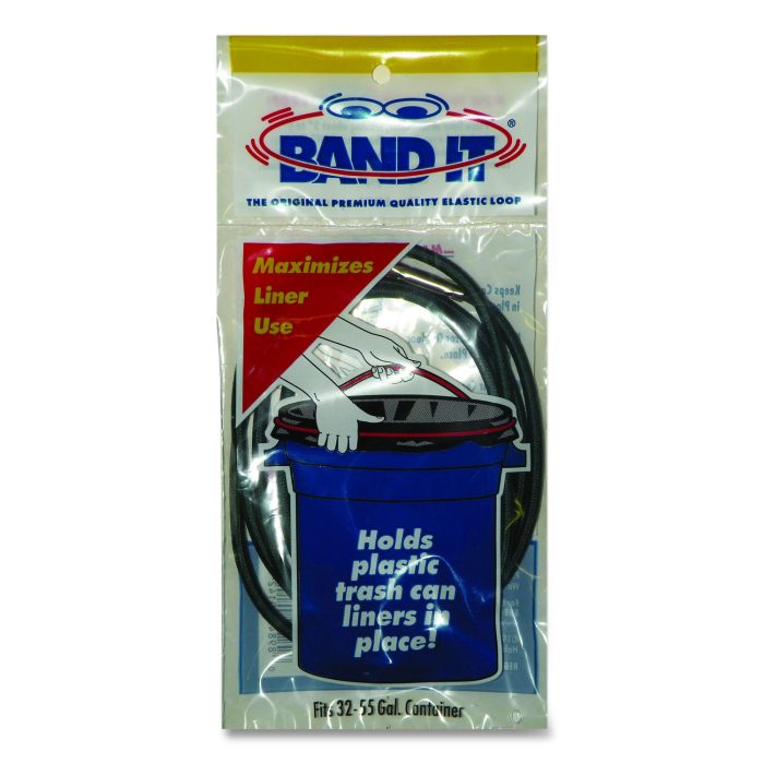 15111154 Trash Can Loops, for 32 gal to 55 gal Cans, 0.25" x 25", Gray, 36/Carton - Image 1