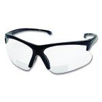V60 30-06* Safety Reader Eyewear, 2.0+ Diopter, Black Half Frame, Clear Dual Lens