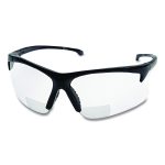 V60 30-06* RX Safety Eyewear 3011719, 2.5+ Diopter, Black Half Frame, Clear Dual Lens