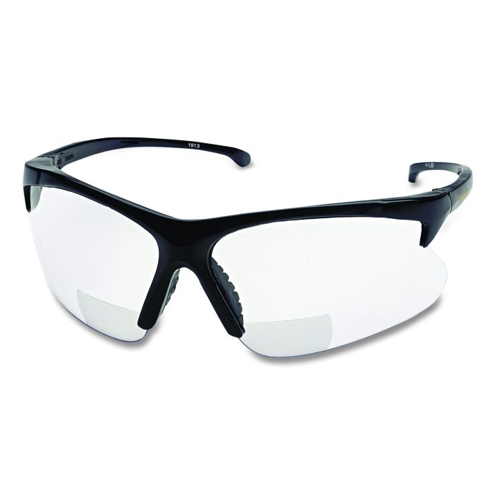 158111 V60 30-06* RX Safety Eyewear 3011719, 2.5+ Diopter, Black Half Frame, Clear Dual Lens - Image 1