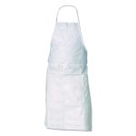 A20 Breathable Particle Protectioin Apron 36550, MICROFORCE Barrier SMS Fabric,  One Size Fits Most, White