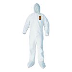 A40 Elastic-Cuff, Ankle, Hood And Boot Coveralls, X-Large, White, 25/carton