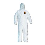 A20 Elastic Back, Cuff And Ankle Hooded Coveralls, Zip, X-Large, White, 24/carton