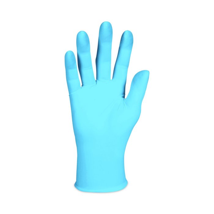 782839 G10 Comfort Plus Blue Nitrile Gloves, Powder-Free, Large, 4 mil Thick, 9.5" Long, Light Blue, 100/Box, 10 Boxes/Carton - Image 1