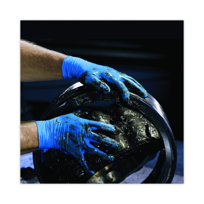754156 G10 2PRO Nitrile Gloves, Powder-Free, Medium, 6 mil Thick, 9.5" Long, Blue, 100/Box - Image 1