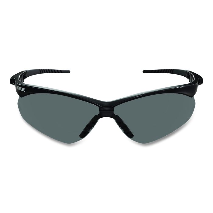15017263 V30 Nemesis VL Safety Glasses, Black Half Frame, Smoke Dual Lens, 12/Carton - Image 1