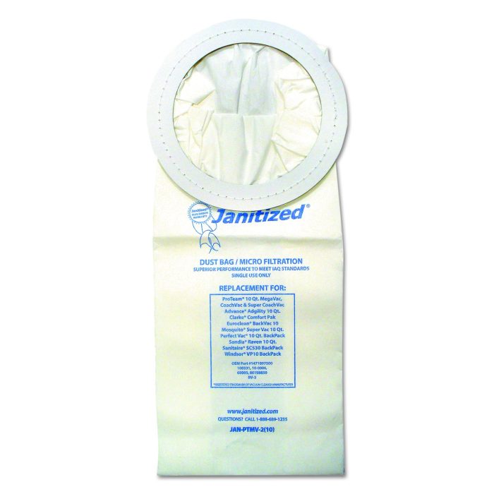 253867 Vacuum Filters Designed To Fit Most Commercial 10 Qt. Backpack Vacs, 10/pack - Image 1