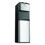 Bottom Loading Water Dispenser with UV Light, 3 gal to 5 gal, 12.25 x 14 x 41.25, Black/Stainless Steel