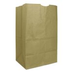Grocery Paper Bags, 20# Squat Size, Heavy-Duty, 50# Basis Weight, 8.13" x 5.88" x 12.5", Kraft, 500/Bundle