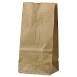 Grocery Paper Bags, 2# Size, 30# Basis Weight, 4.13" x 2.63" x 7.88", Kraft, 500/Bundle