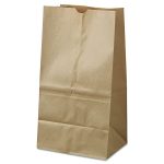 Grocery Paper Bags, 25# Squat Size, 40# Basis Weight, 8.25" x 5.25" x 16.13", Kraft, 500/Bundle