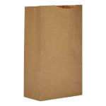 Grocery Paper Bags, 3# Size, 30# Basis Weight, 4.74" x 2.91" x 8.66", Kraft, 500/Bundle