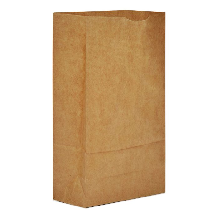 639899 Grocery Paper Bags, 6# Size, 35# Basis Weight, 5.88" x 3.63" x 11", Kraft, 2,000/Bundle - Image 1