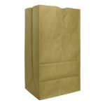 Grocery Paper Bags, 25# Squat Size, Extra-Heavy-Duty, 60# Basis Weight, 8.25" x 5.25" x 16.13", Kraft, 500/Bundle