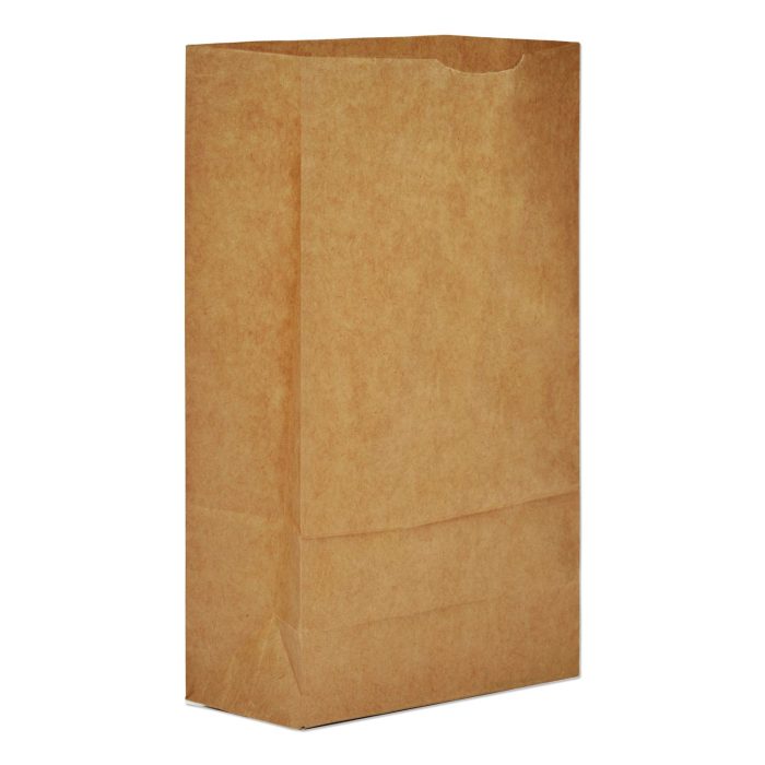 639973 Grocery Paper Bags, 6# Size, Extra-Heavy-Duty, 50# Basis Weight, 5.88" x 3.63" x 11", Kraft, 500/Bundle - Image 1