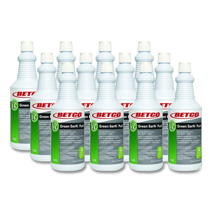 15040894 Green Earth Push Enzyme Multipurpose Cleaner, New Green Scent, 32 oz Bottle, 12/Carton - Image 1
