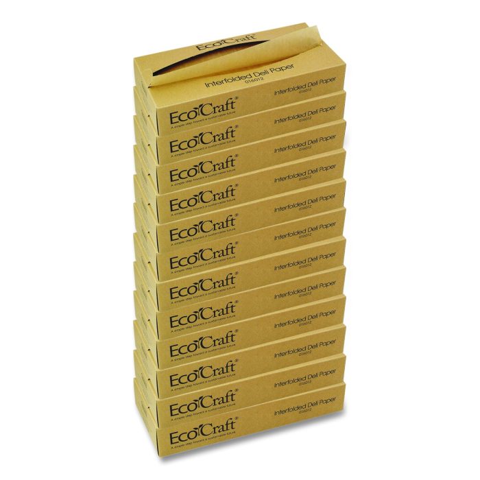 15101713 Ecocraft Interfolded Soy Wax Deli Sheets, 12 X 10.75, 500/box, 12 Boxes/carton - Image 1