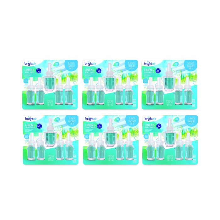 798997 Electric Scented Oil Air Freshener Refill, Linen And Spring Breeze, 0.67 Oz Bottle, 5/pack, 6 Pack/carton - Image 1