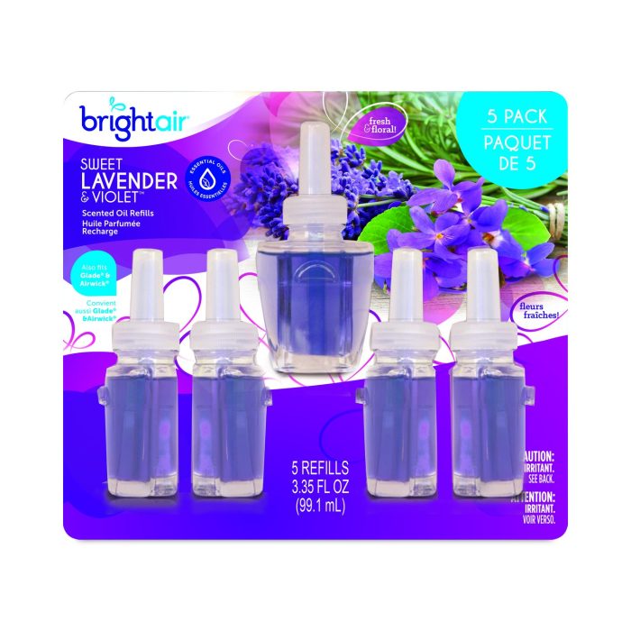 799006 Electric Scented Oil Air Freshener Refill, Sweet Lavender And Violet, 0.67 Oz Bottle, 5/pack - Image 1