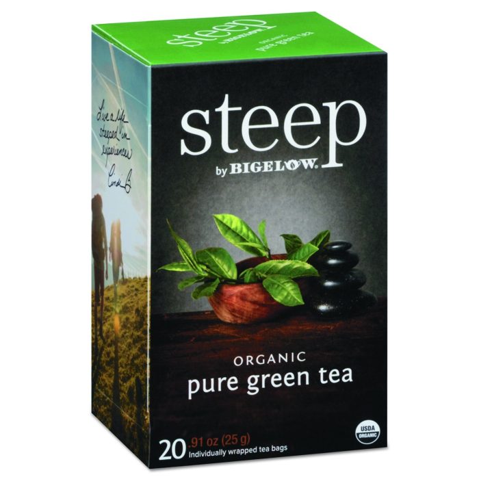 260255 Steep Tea, Pure Green, 0.91 Oz Tea Bag, 20/box - Image 1