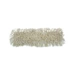 Industrial Dust Mop Head, Cotton, 24 x 3, White