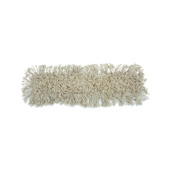 776543 Industrial Dust Mop Head, Cotton, 24 x 3, White - Image 1