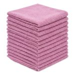 Microfiber Cloths, 12 x 12, Pink, 12/Pack