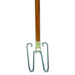 Wedge Dust Mop Head Frame/Lacquered Wood Handle, 0.94" dia x 48" Length, Natural