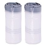 Drawstring Kitchen Bags/Liners, Drawstring, 13 gal, 24" x 28", White, 50 Bags/Roll, 2 Rolls/Carton