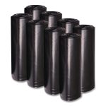 Low-Density Waste Can Liners, 23 gal, 0.9 mil, 28" x 45", Black, Perforated Roll, 25 Bags/Roll, 8 Rolls/Carton