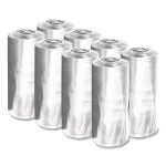 Low-Density Waste Can Liners, 23 gal, 0.9 mil, 28" x 45", Clear, Perforated Roll, 25 Bags/Roll, 8 Rolls/Carton