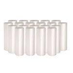 High-Density Can Liners, 30 gal, 8 mic, 30" x 36", Natural, Perforated Roll, 25 Bags/Roll, 20 Rolls/Carton
