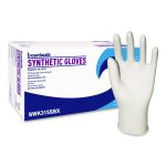 Powder-Free Synthetic Vinyl Gloves, Small, 4 mil Thick, 9.5" Long, Cream, 100/Box
