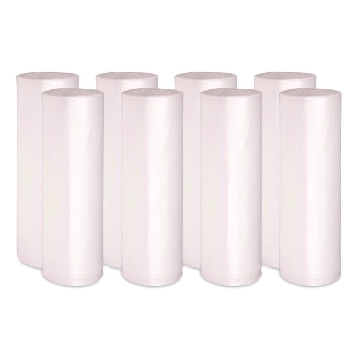 15184918 High-Density Can Liners, 60 gal, 11 mic, 38" x 58", Natural, Perforated Roll, 25 Bags/Roll, 8 Rolls/Carton - Image 1