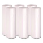 High-Density Can Liners, 60 gal, 19 mic, 38" x 58", Natural, Perforated Roll, 25 Bags/Roll, 6 Rolls/Carton
