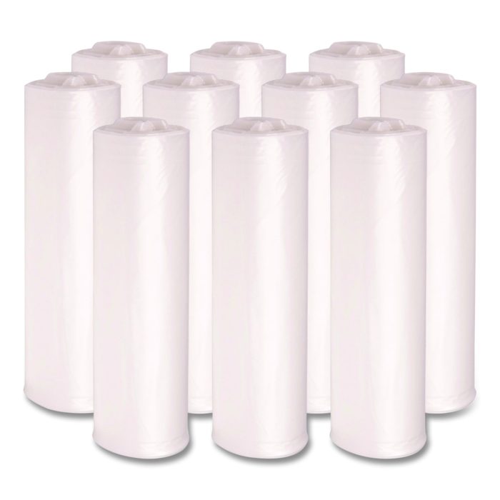 15184895 High-Density Can Liners, 45 gal, 11 mic, 40" x 46", Natural, Perforated Roll, 25 Bags/Roll, 10 Rolls/Carton - Image 1