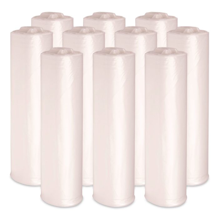 15185950 High-Density Can Liners, 45 gal, 13 mic, 40" x 46", Natural, Perforated Roll, 25 Bags/Roll, 10 Rolls/Carton - Image 1