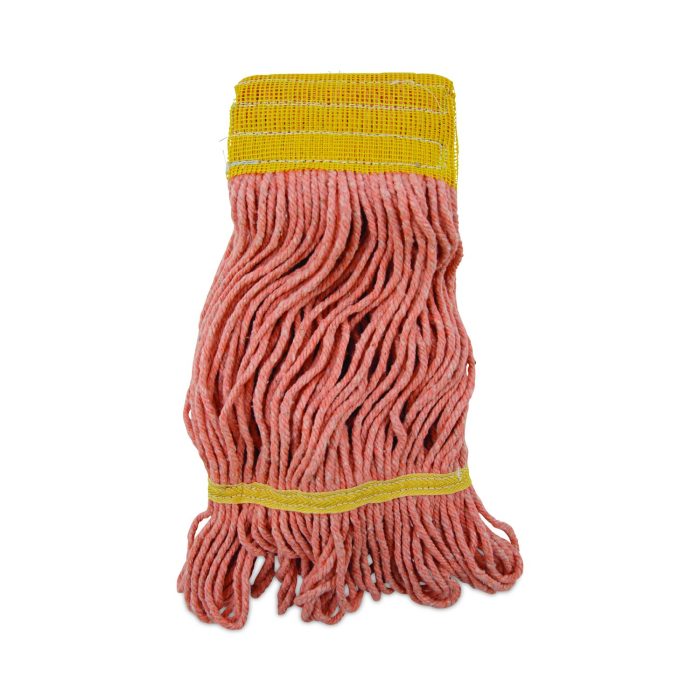 788391 Super Loop Wet Mop Head, Cotton/synthetic Fiber, 5" Headband, Small Size, Orange, 12/carton - Image 1