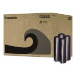 Reprocessed Resin Can Liners, 60 gal, 1.2 mil, 38 x 58, Black, 50 Bags/Carton