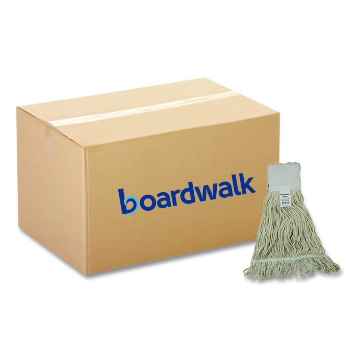 15184832 Mop Head, Pro Loop Web/Tailband, Premium Saddleback Head, Cotton, 24 oz, White, 12/Carton - Image 1
