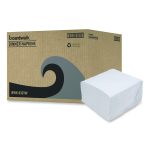 Dinner Napkin, 1-Ply, 17 x 17, White, 250/Pack, 12 Packs/Carton