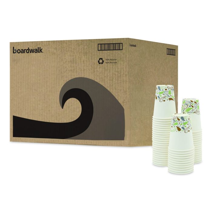 15185025 Deerfield Printed Paper Hot Cups, 12 oz, 50/Sleeve, 20 Sleeves/Carton - Image 1