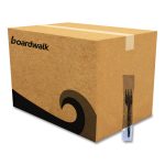 Heavyweight Wrapped Polystyrene Cutlery, Fork, Plastic, Black, 1,000/Carton