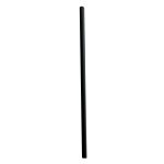 Wrapped Giant Straws, 7.75", Polypropylene, Black, 300/Pack, 24 Packs/Carton