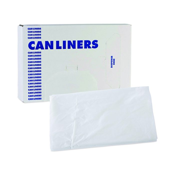 782440 High Density Industrial Can Liners Flat Pack, 56 gal, 16 mic, 43" x 48", Natural, Flat Pack, 200/Carton - Image 1