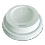 Hot Cup Lids, Fits 4 oz Hot Cups, Plastic, White, 1,000/Carton