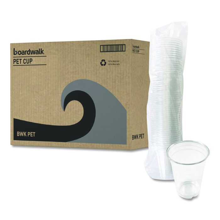 15032862 Clear Plastic PET Cups, 14 oz, 50/Bag, 20 Bags/Carton - Image 1