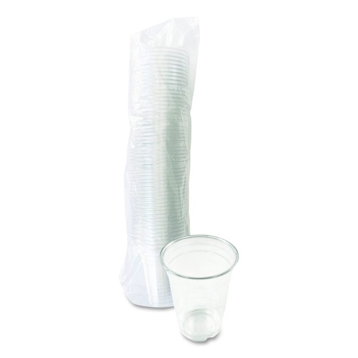 15032863 Clear Plastic PET Cups, 14 oz, 50/Pack - Image 1