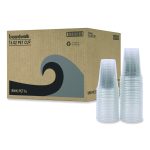 Clear Plastic PET Cups, 16 oz, 50 Cups/Sleeve, 20 Sleeves/Carton